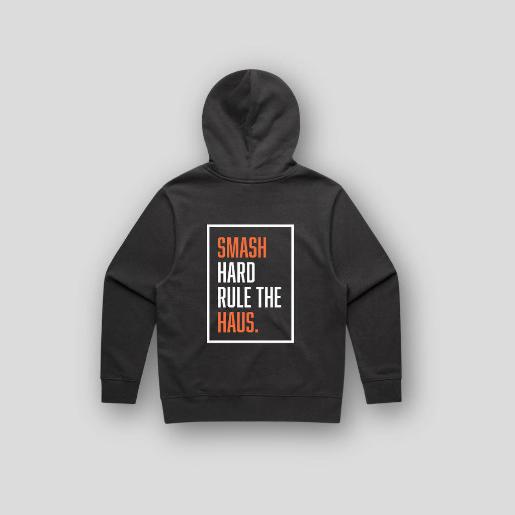 SHP-013 | Smash Hard Rule The Haus Heavy Hoodie | Coal