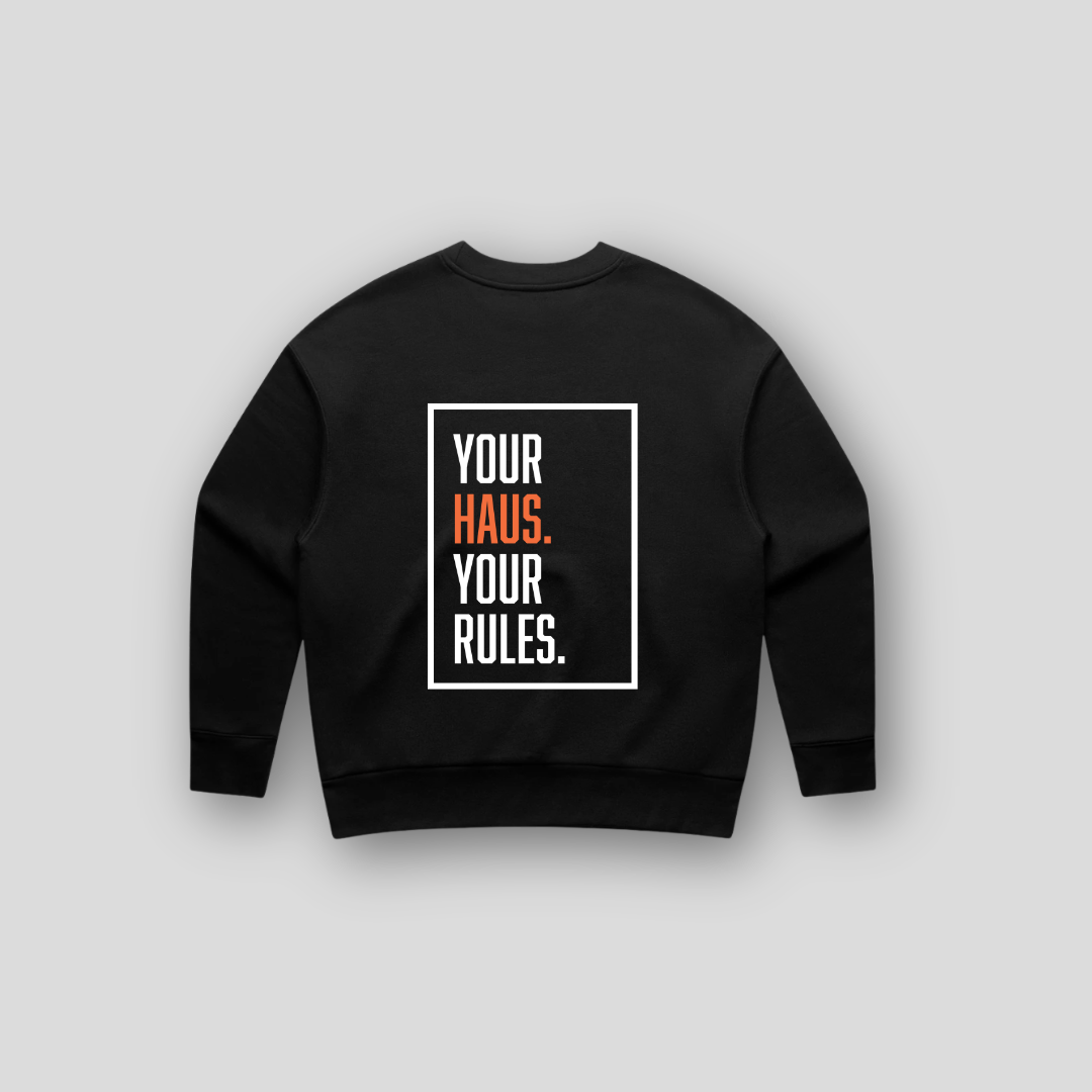SHP-018 | Women's Your Haus Your Rules Crew | Black