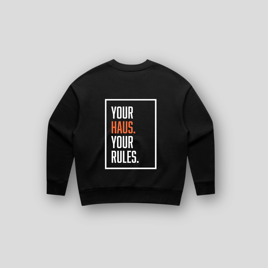 SHP-018 | Women's Your Haus Your Rules Crew | Black