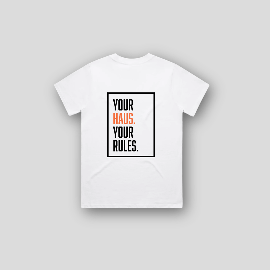 SHP-019 | Women's Your Haus Your Rules Tee | White