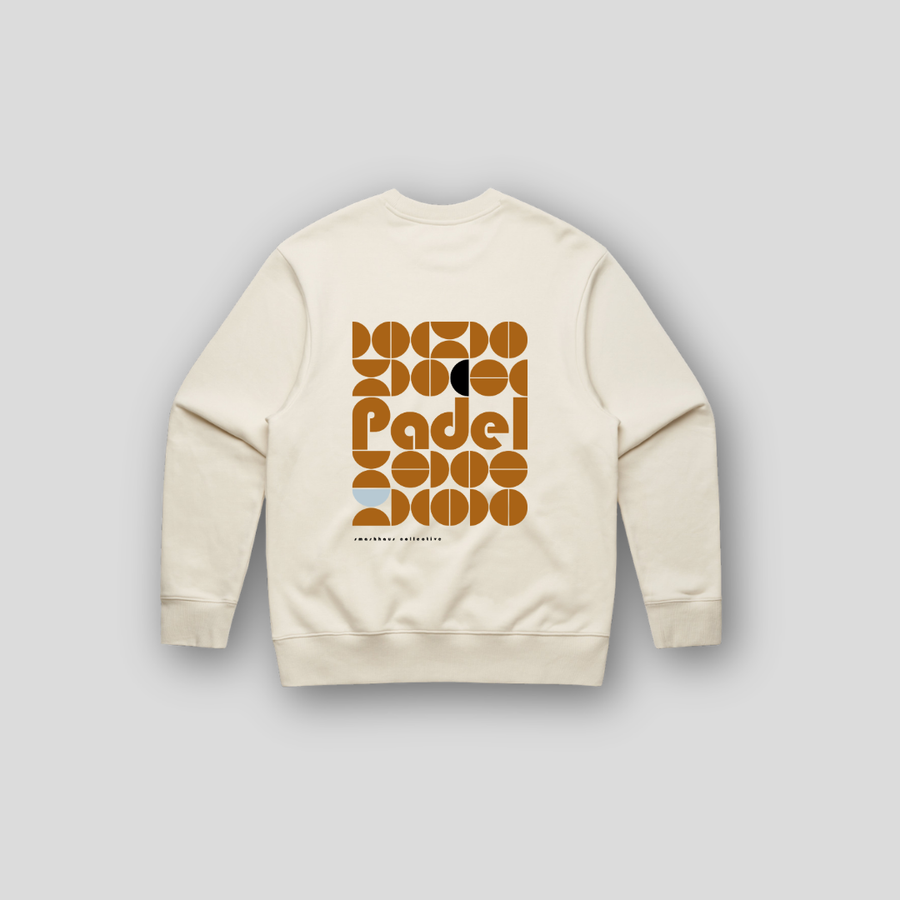 SHP-003 | Padel Geometric Heavy Crew | Ecru