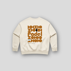 SHP-020  | Women's Padel Geometric Heavy Crew | Ecru